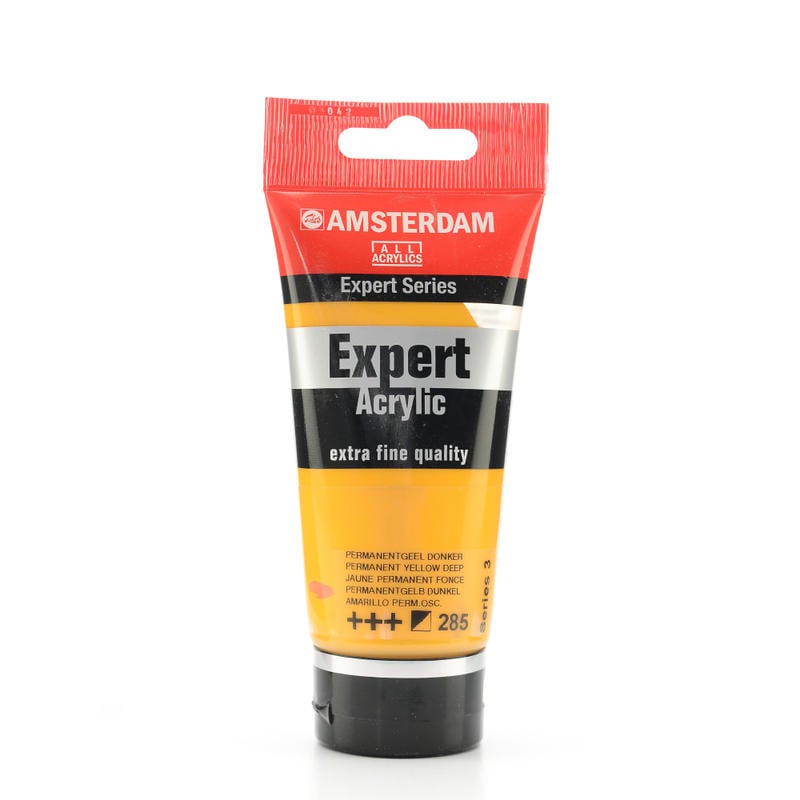 Amsterdam Expert Acrylic Paint Tubes, 75 mL, Permanent Yellow Deep, Pack Of 2 MPN:100515329-2