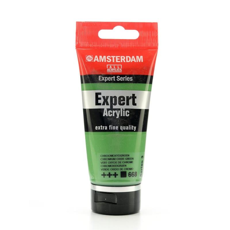 Amsterdam Expert Acrylic Paint Tubes, 75 mL, Chromium Oxide Green, Pack Of 2 MPN:100515377-2
