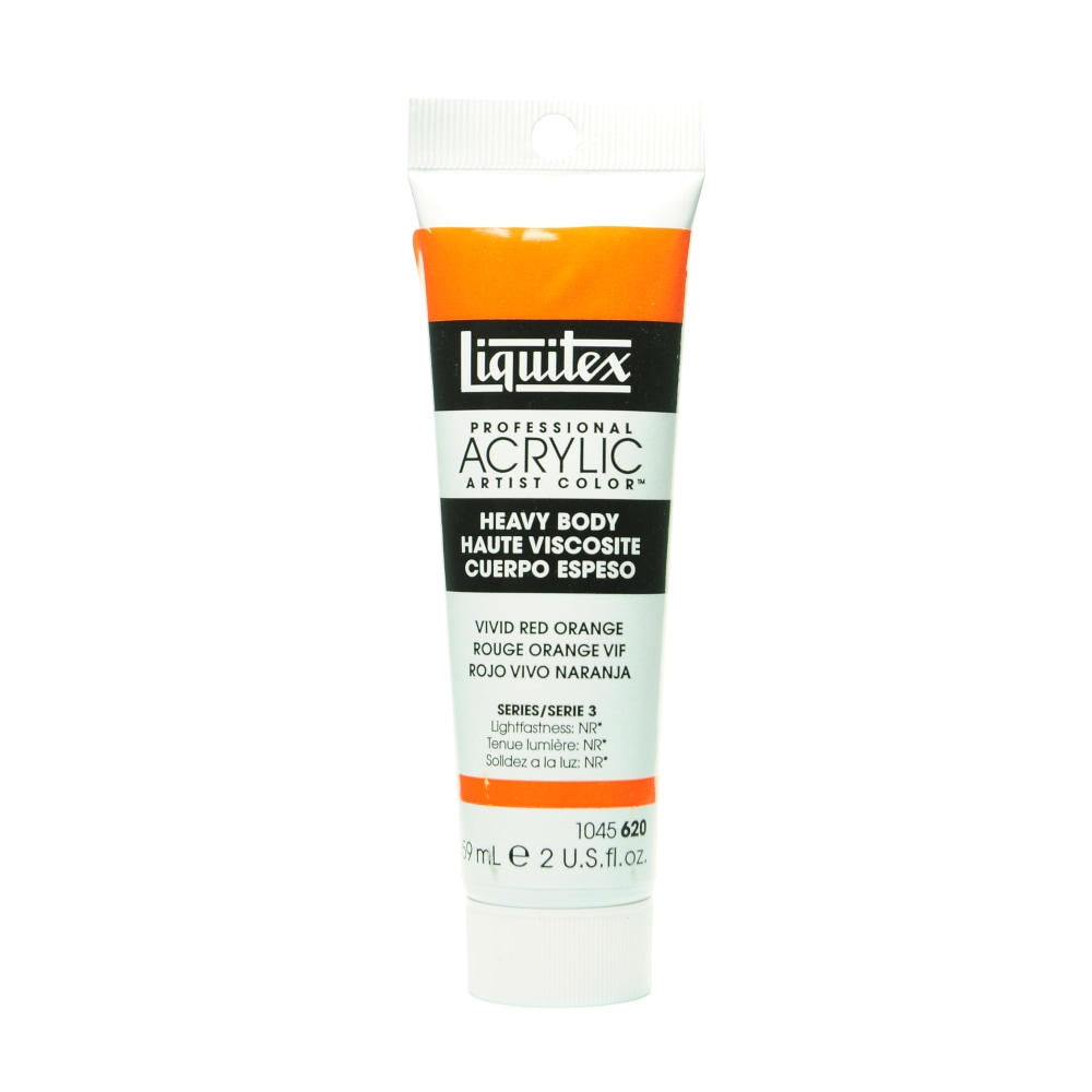 Liquitex Heavy Body Professional Artist Acrylic Colors, 2 Oz, Vivid Red Orange, Pack Of 2 MPN:1045620-2