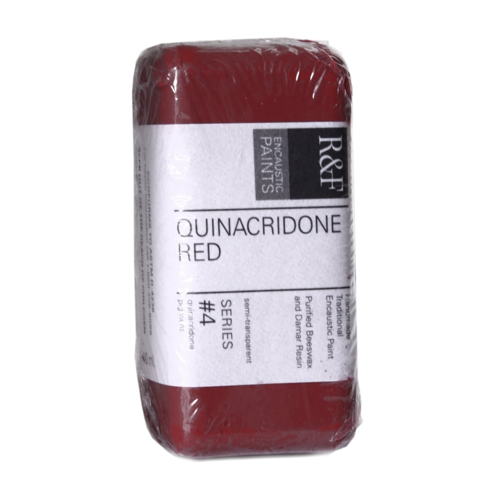R & F Handmade Paints Encaustic Paint Cakes, 40 mL, Quinacridone Red, Pack Of 2 MPN:104B-2