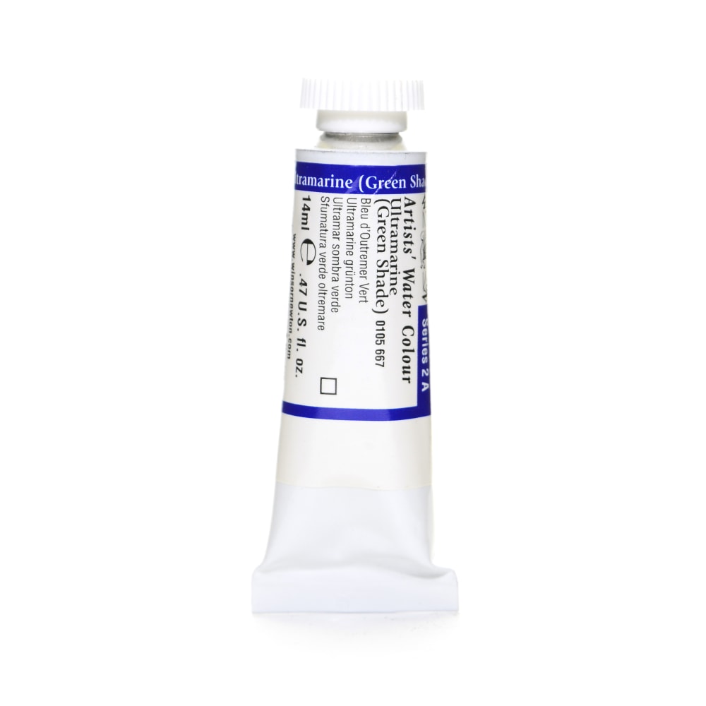 Winsor & Newton Professional Watercolors, 14 mL, Ultramarine Green Shade, 667 MPN:0105667