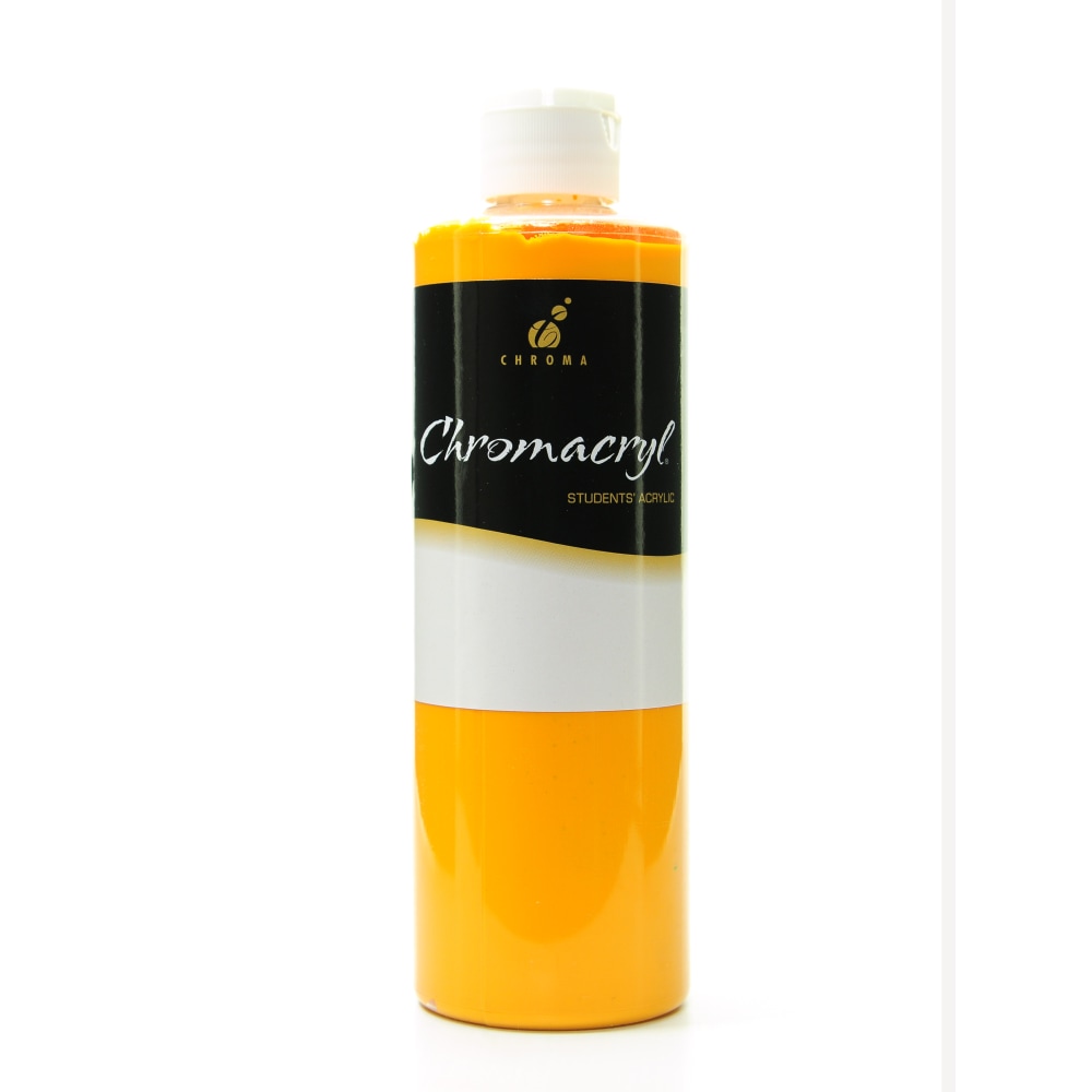 Chroma Chromacryl Students Acrylic Paint, 1 Pint, Warm Yellow, Pack Of 2 MPN:1214-2