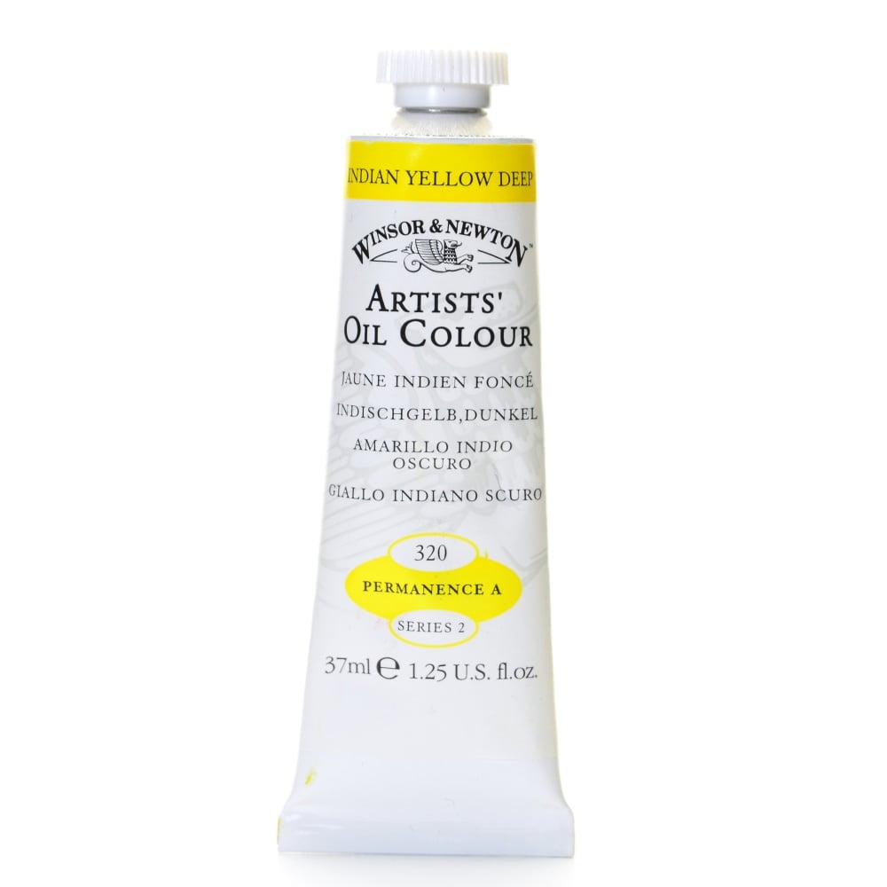 Winsor & Newton Artists Oil Colors, 37 mL, Indian Yellow Deep, 320, Pack Of 2 MPN:1214320-2