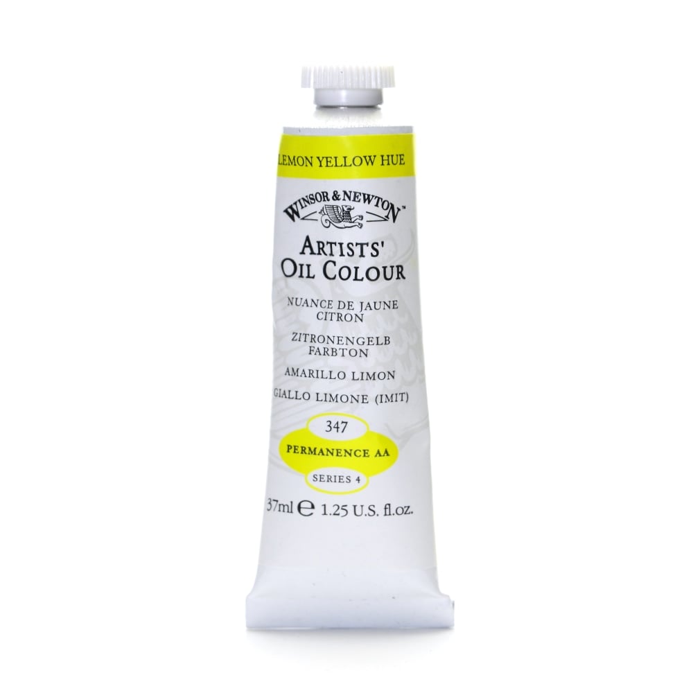 Winsor & Newton Artists Oil Colors, 37 mL, Lemon Yellow Hue, 347 MPN:1214347