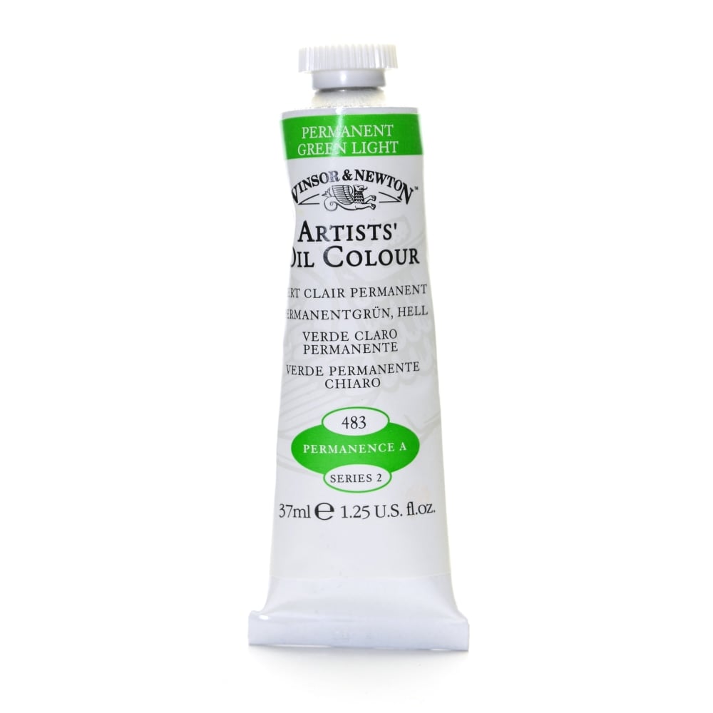 Winsor & Newton Artists Oil Colors, 37 mL, Permanent Green Light, 483 MPN:1214483