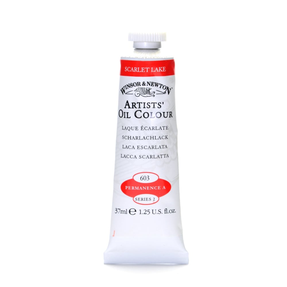 Winsor & Newton Artists Oil Colors, 37 mL, Scarlet Lake, 603 MPN:1214603
