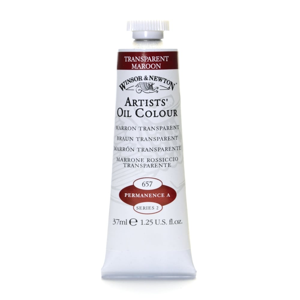 Winsor & Newton Artists Oil Colors, 37 mL, Transparent Maroon, 657, Pack Of 2 MPN:1214657-2