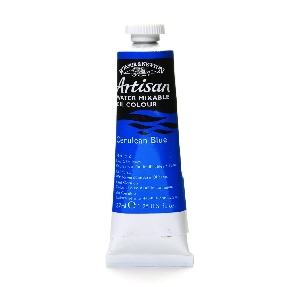Winsor & Newton Artisan Water Mixable Oil Colors, 37 mL, Cerulean Blue, 137, Pack Of 2 MPN:1514137-2
