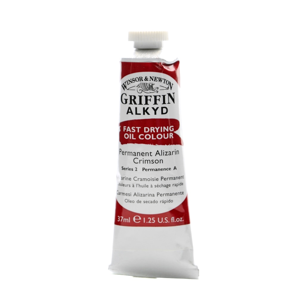Winsor & Newton Griffin Alkyd Oil Colors, 4, 37 mL, Alizarin Crimson, Pack Of 2 MPN:1916468-2