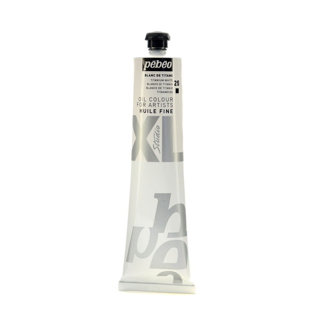Pebeo Studio XL Oil Paint, 6.76 oz (200mL), Titanium White, Pack Of 2 MPN:200025-2