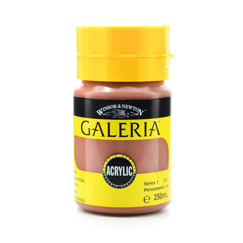Winsor & Newton Galeria Flow Formula Acrylic Colors, 8.45 oz (250mL), Burnt Sienna, 74, Pack Of 2 MPN:2137074-2