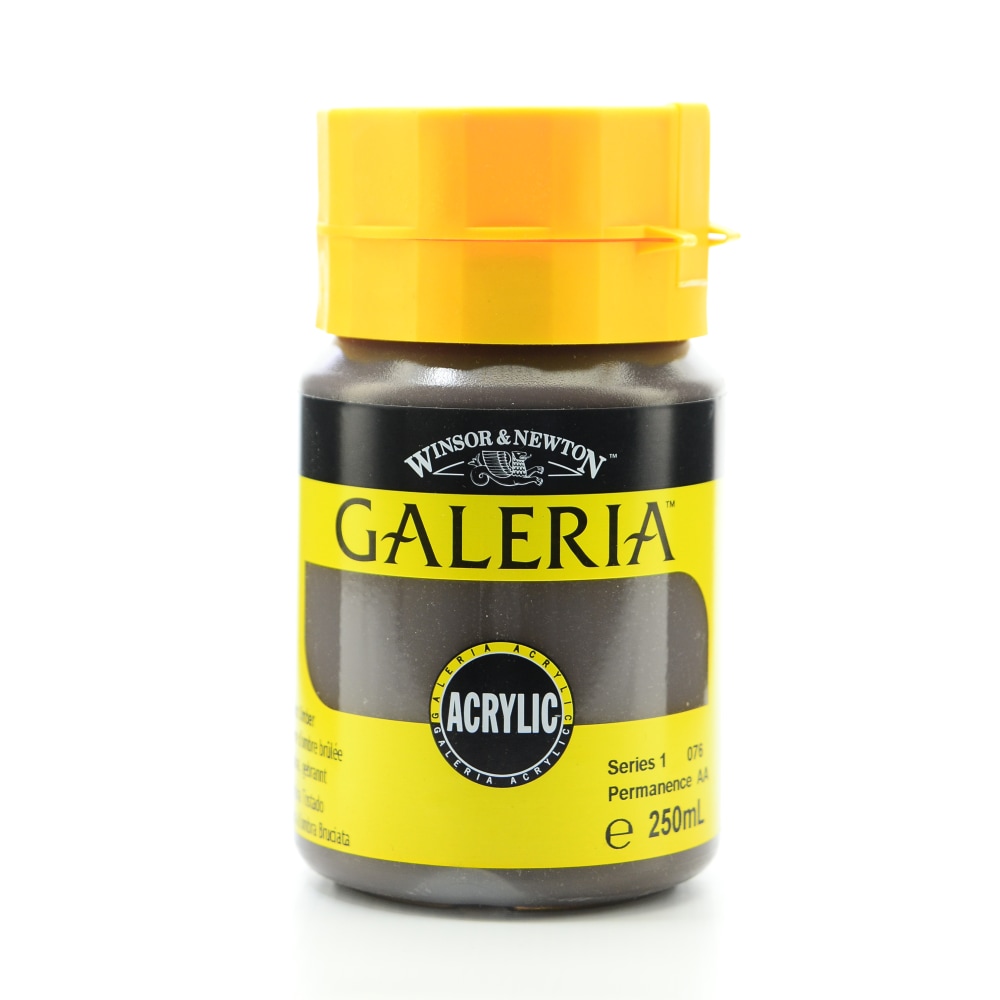 Winsor & Newton Galeria Flow Formula Acrylic Colors, 8.45 oz (250mL), Burnt Umber, 76, Pack Of 2 MPN:2137076-2