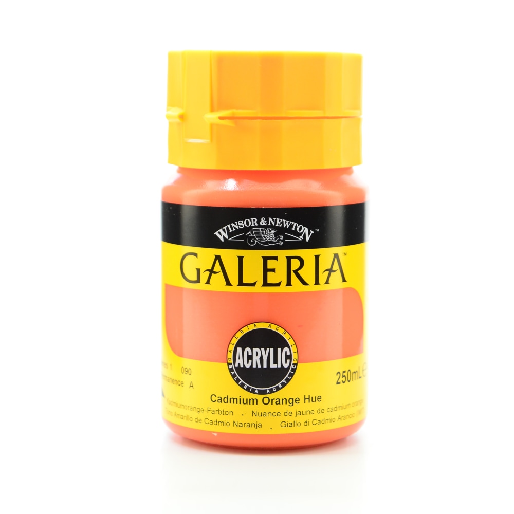 Winsor & Newton Galeria Flow Formula Acrylic Colors, 8.45 oz (250mL), Cadmium Orange Hue, 90, Pack Of 2 MPN:2137090-2