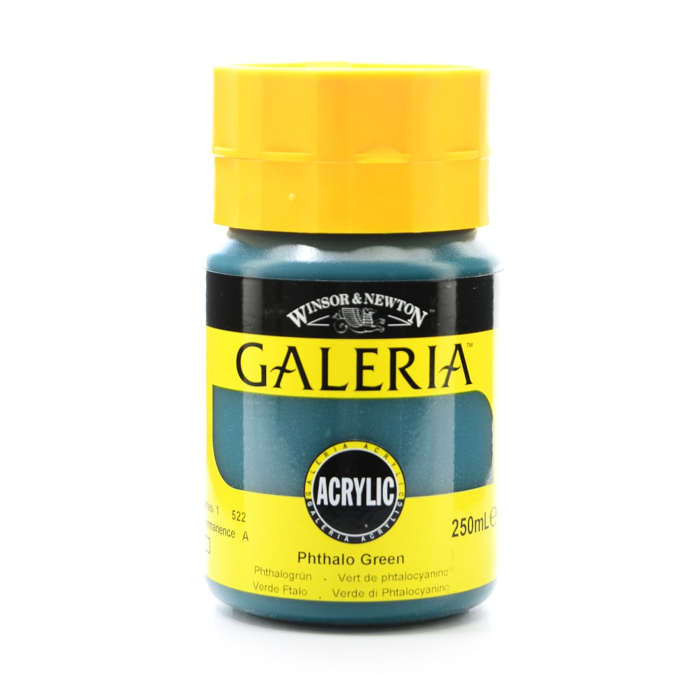 Winsor & Newton Galeria Flow Formula Acrylic Colors, 8.45 oz (250mL), Phthalo Green, 522, Pack Of 2 MPN:2137522-2