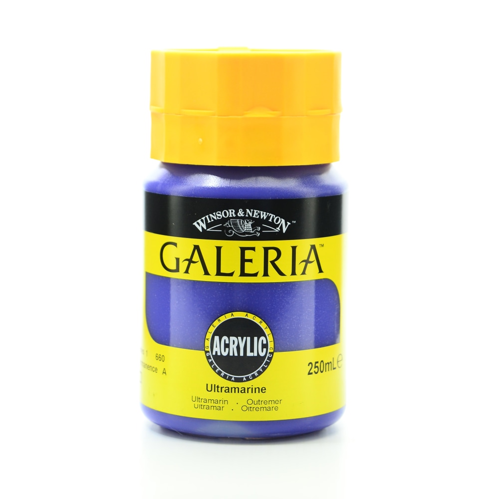 Winsor & Newton Galeria Flow Formula Acrylic Colors, 8.45 oz (250mL), Ultramarine, 660, Pack Of 2 MPN:2137660-2