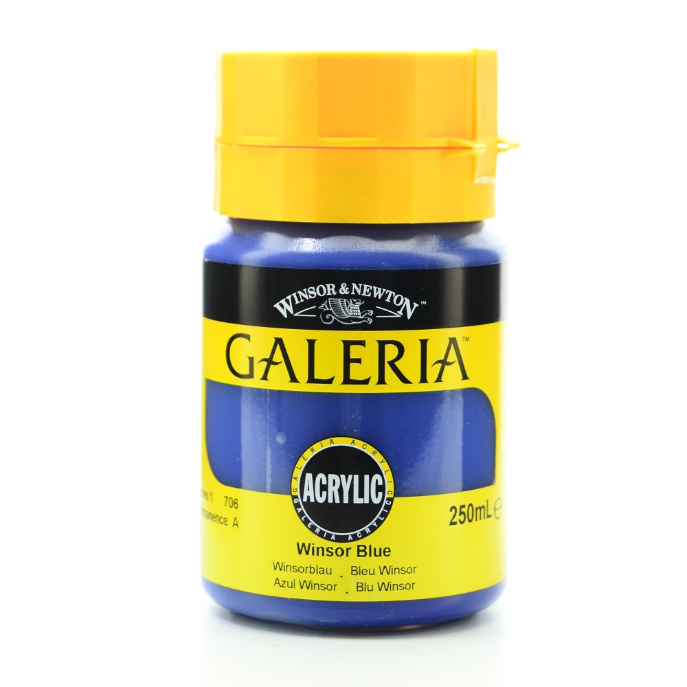 Winsor & Newton Galeria Flow Formula Acrylic Colors, 8.45 oz (250mL), Winsor Blue, 706, Pack Of 2 MPN:2137706-2