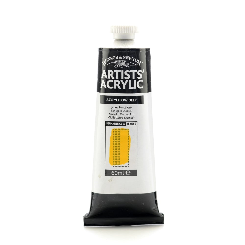 Winsor & Newton Professional Acrylic Colors, 60 mL, Azo Deep Yellow, 39, Pack of 2 MPN:2320039-2