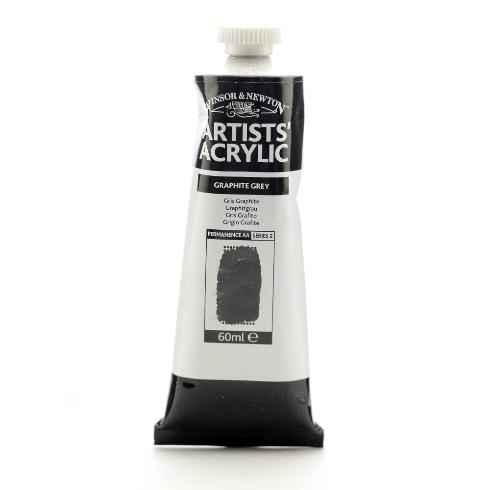 Winsor & Newton Professional Acrylic Colors, 60 mL, Graphite Gray, 292, Pack Of 2 MPN:2320292-2