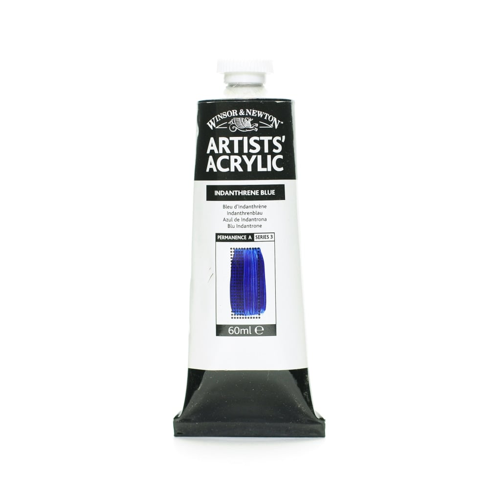 Winsor & Newton Professional Acrylic Colors, 60 mL, Indanthrene Blue, 321, Pack Of 2 MPN:2320321-2