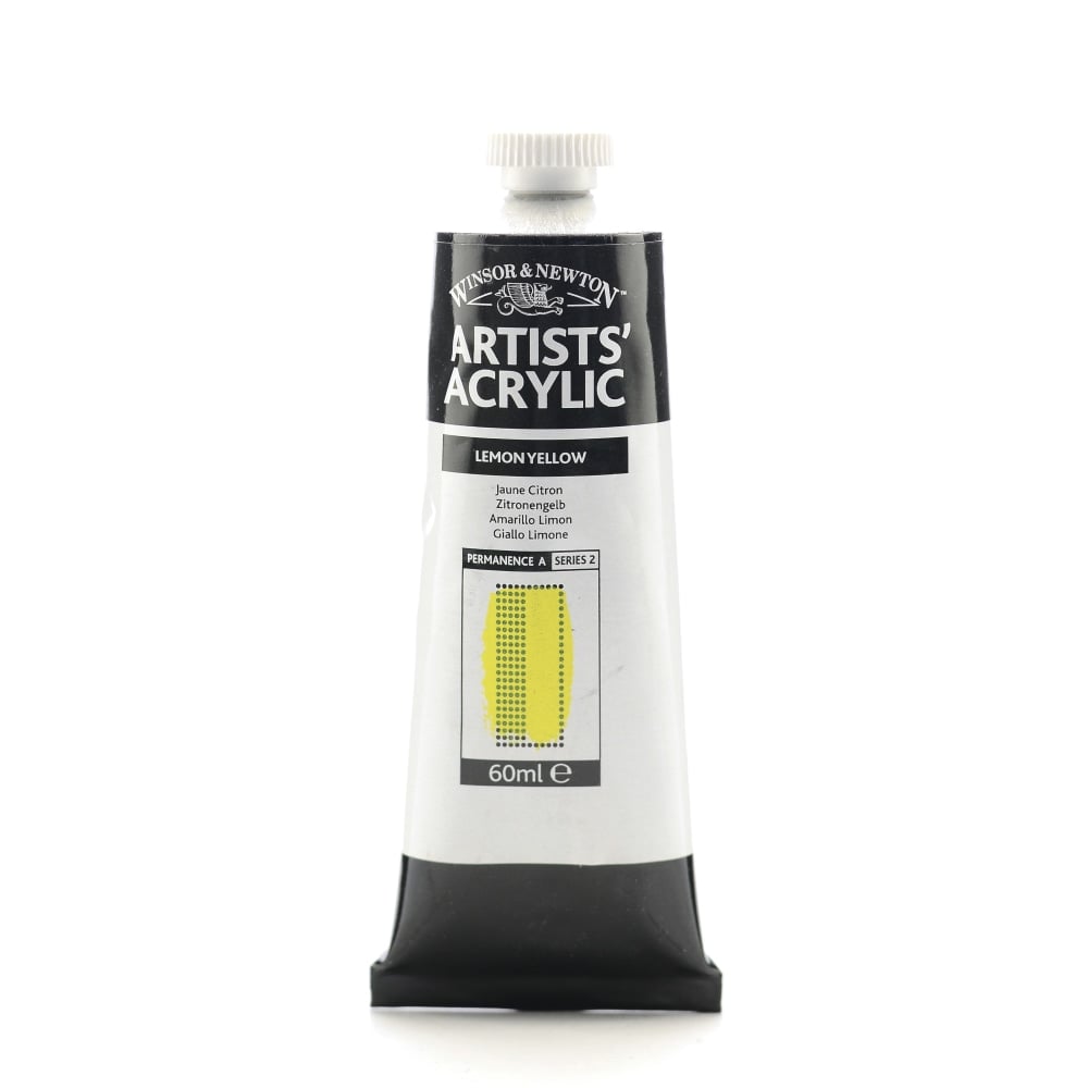 Winsor & Newton Professional Acrylic Colors, 60 mL, Lemon Yellow, 346, Pack Of 2 MPN:2320346-2