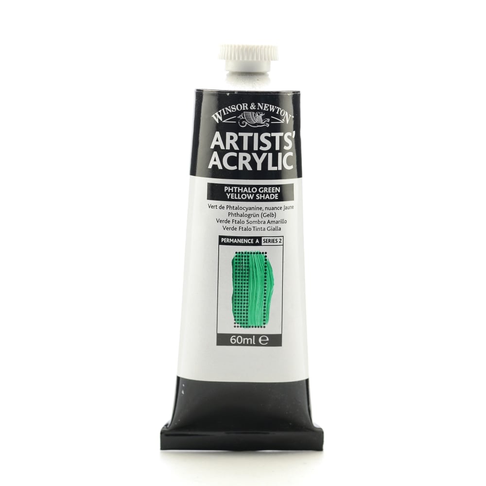 Winsor & Newton Professional Acrylic Colors, 60 mL, Phthalo Green Yellow Shade, 521, Pack Of 2 MPN:2320521-2