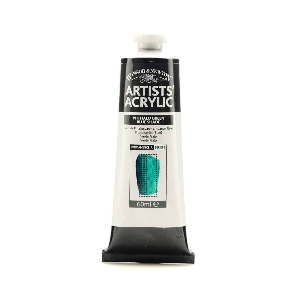 Winsor & Newton Professional Acrylic Colors, 60 mL, Phthalo Green Blue Shade, 522, Pack Of 2 MPN:2320522-2