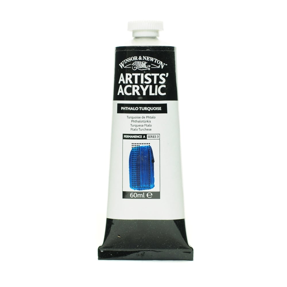 Winsor & Newton Professional Acrylic Colors, 60 mL, Phthalo Turquoise, 586, Pack Of 2 MPN:2320526-2