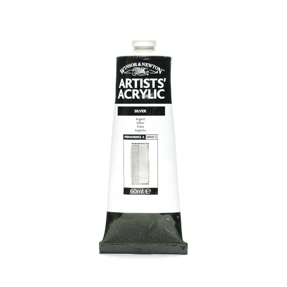 Winsor & Newton Professional Acrylic Colors, 60 mL, Silver, 617, Pack Of 2 MPN:2320617-2