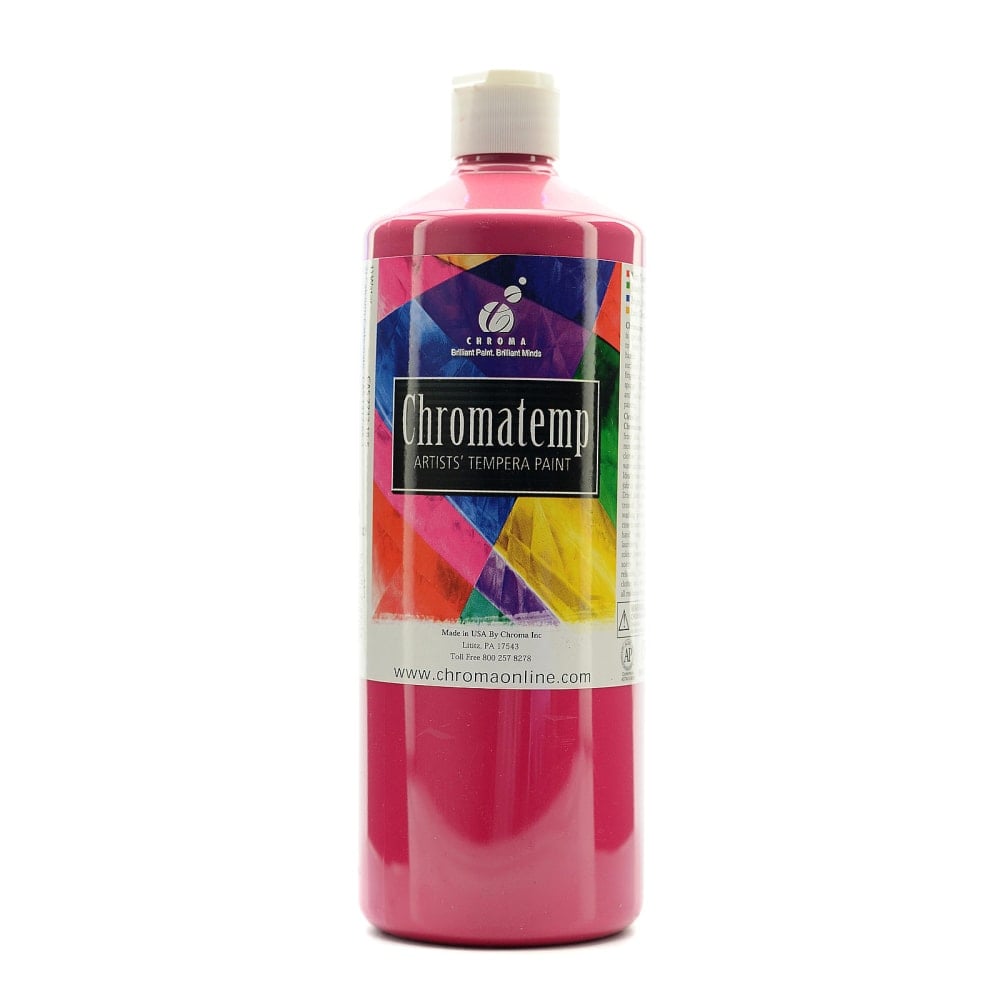 Chroma ChromaTemp Artists Tempera Paint, 32 Oz, Magenta, Pack Of 2 MPN:2604-2