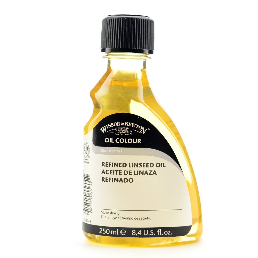 Winsor & Newton Linseed Oil, Refined, 250 mL, Pack Of 2 MPN:3239748-2