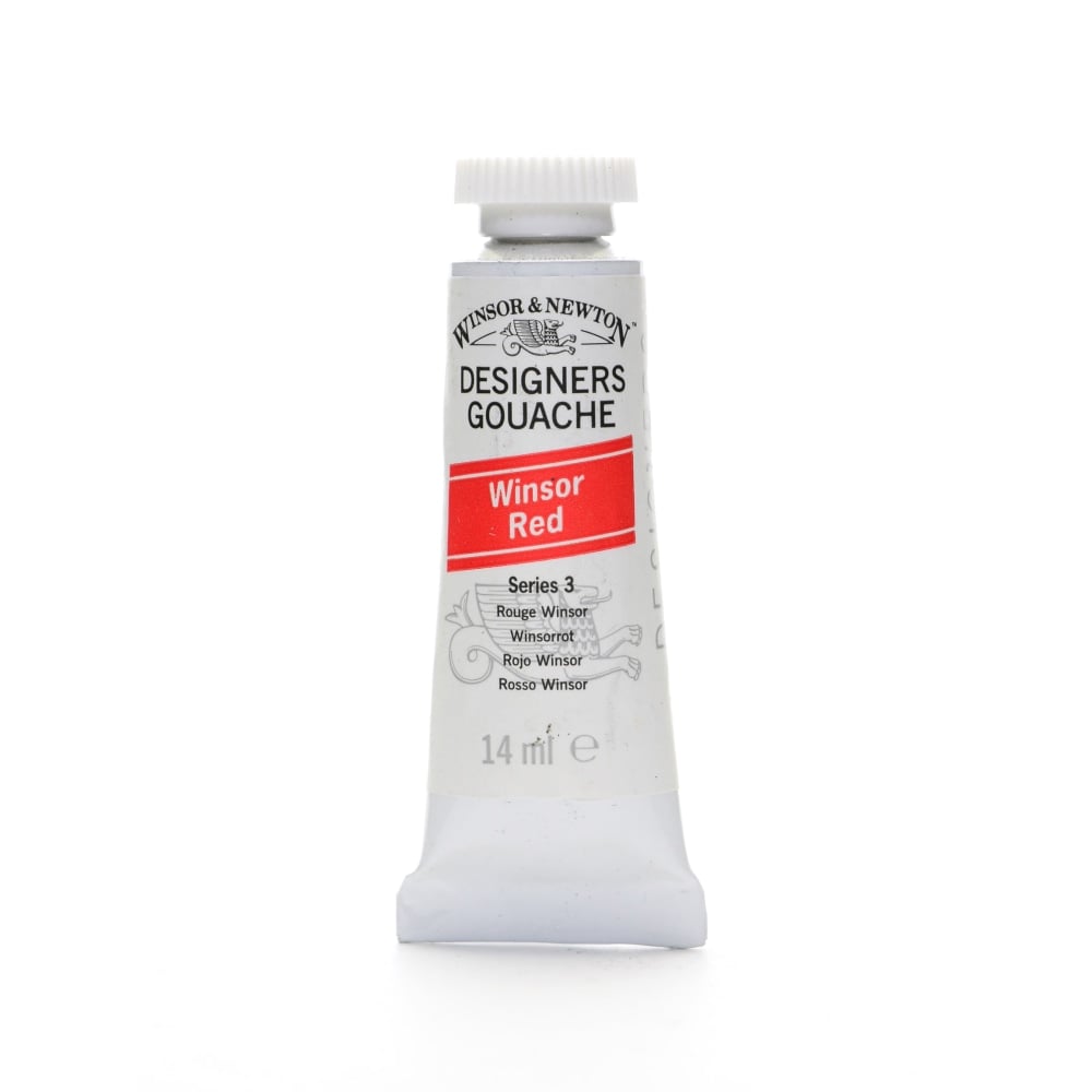 Winsor & Newton Designers Gouache, 14 mL, Winsor Red, 726 MPN:0605726