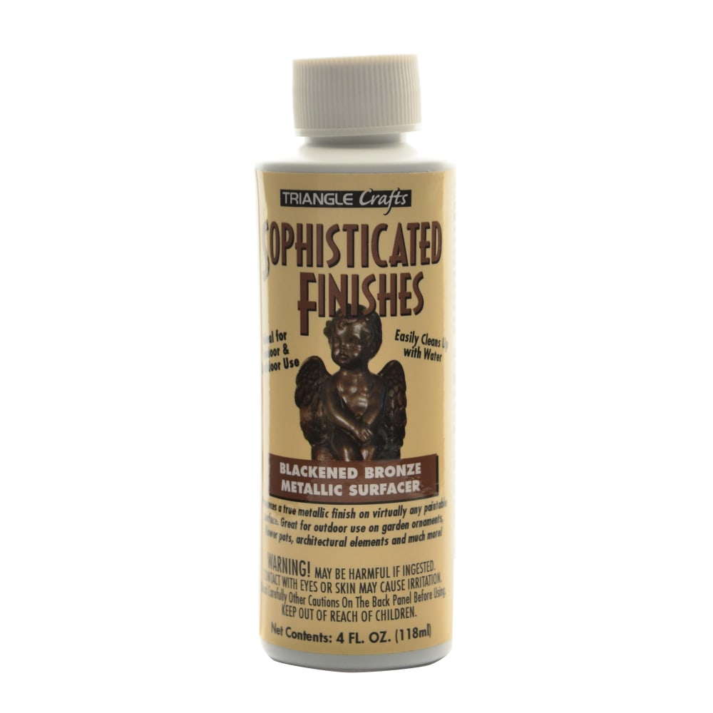 Triangle Coatings Sophisticated Finishes Metallic Surfacers, 4 Oz, Blackened Bronze, Pack Of 2 MPN:BKZ4-2