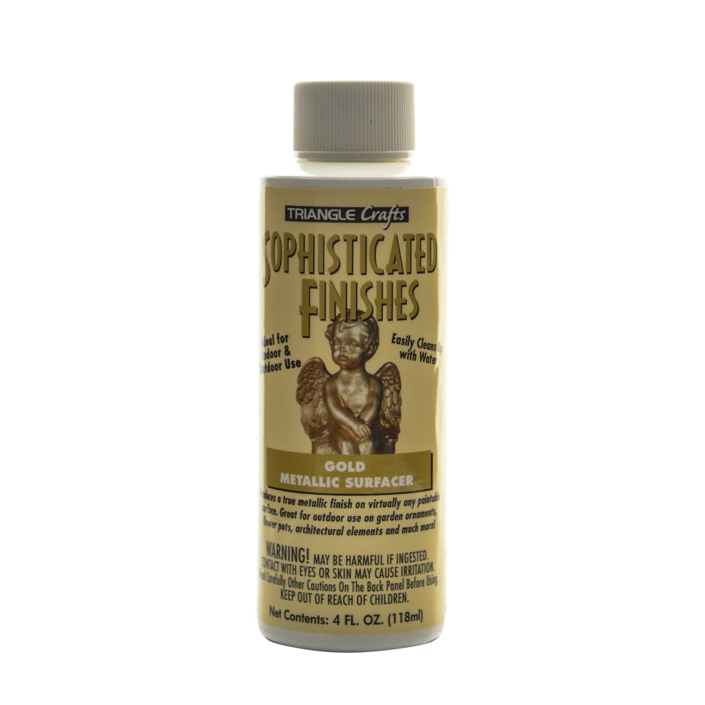 Triangle Coatings Sophisticated Finishes Metallic Surfacers, 4 Oz, Gold, Pack Of 2 MPN:GD4-2