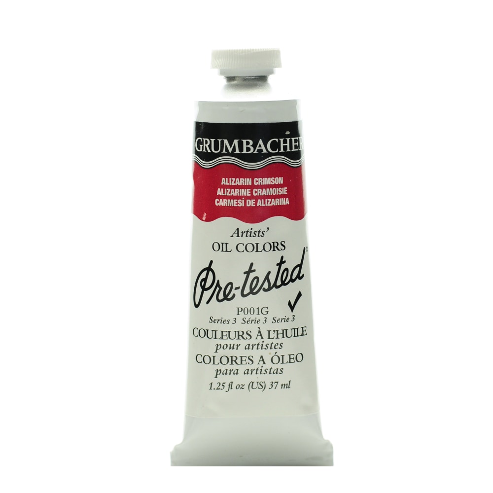 Grumbacher P001 Pre-Tested Artists Oil Colors, 1.25 Oz, Alizarin Crimson, Pack Of 2 MPN:P001G-2