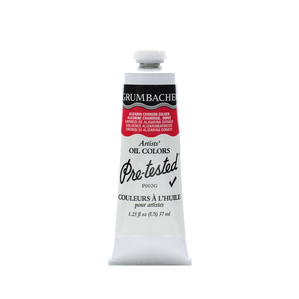 Grumbacher P002 Pre-Tested Artists Oil Colors, 1.25 Oz, Alizarin Crimson Golden, Pack Of 2 MPN:P002G-2