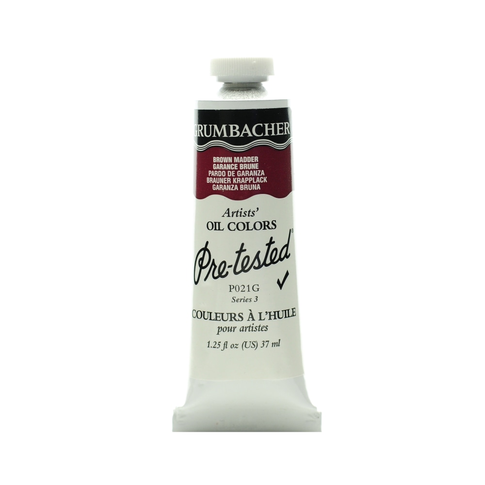 Grumbacher P021 Pre-Tested Artists Oil Colors, 1.25 Oz, Brown Madder, Pack Of 2 MPN:P021G-2