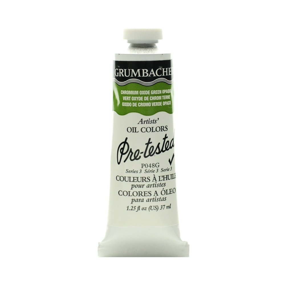 Grumbacher P048 Pre-Tested Artists Oil Colors, 1.25 Oz, Chromium Oxide Green (Opaque), Pack Of 2 MPN:P048G-2