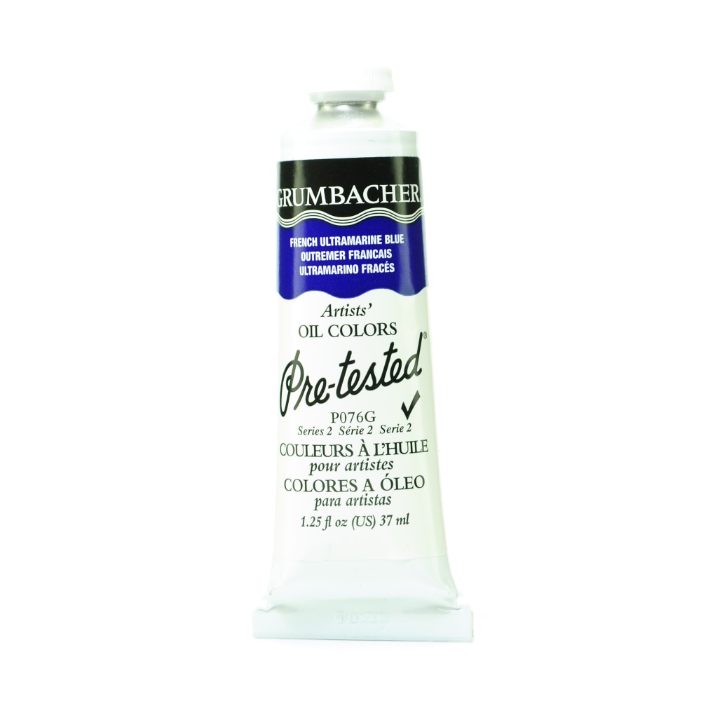 Grumbacher P076 Pre-Tested Artists Oil Colors, 1.25 Oz, French Ultramarine Blue, Pack Of 2 MPN:P076G-2