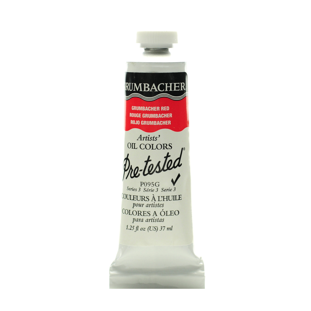 Grumbacher P095 Pre-Tested Artists Oil Colors, 1.25 Oz, Grumbacher Red (Naphthol Red), Pack Of 2 MPN:P095G-2