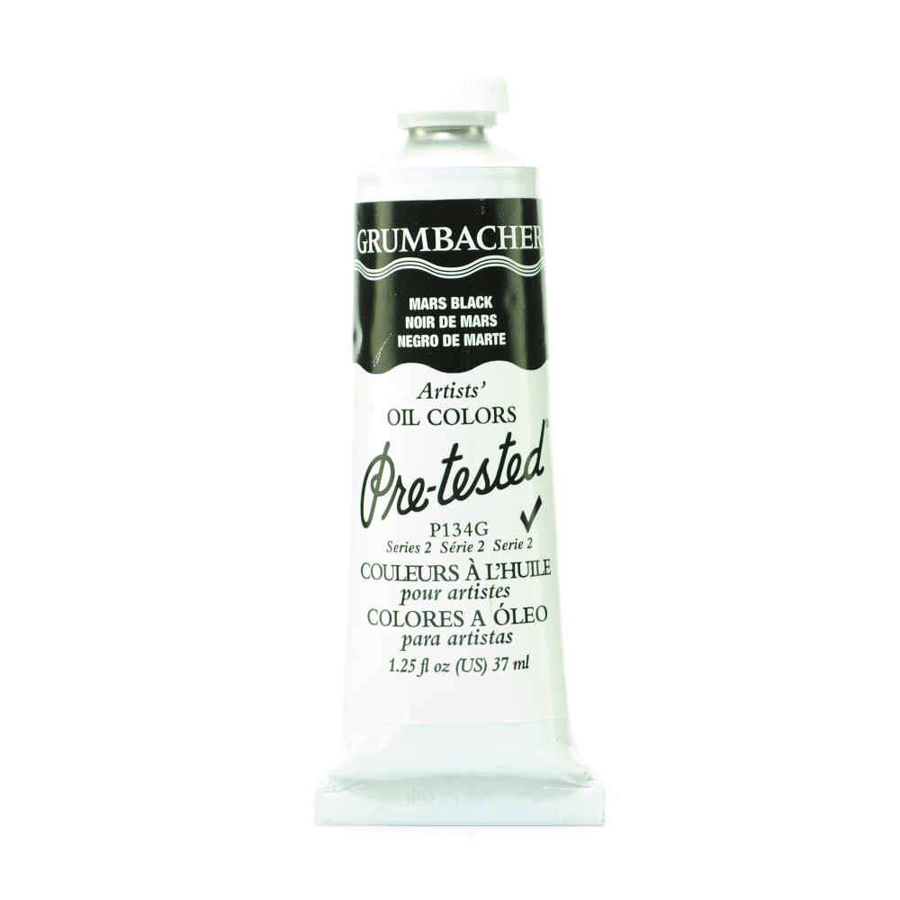 Grumbacher P134 Pre-Tested Artists Oil Colors, 1.25 Oz, Mars Black, Pack Of 2 MPN:P134G-2