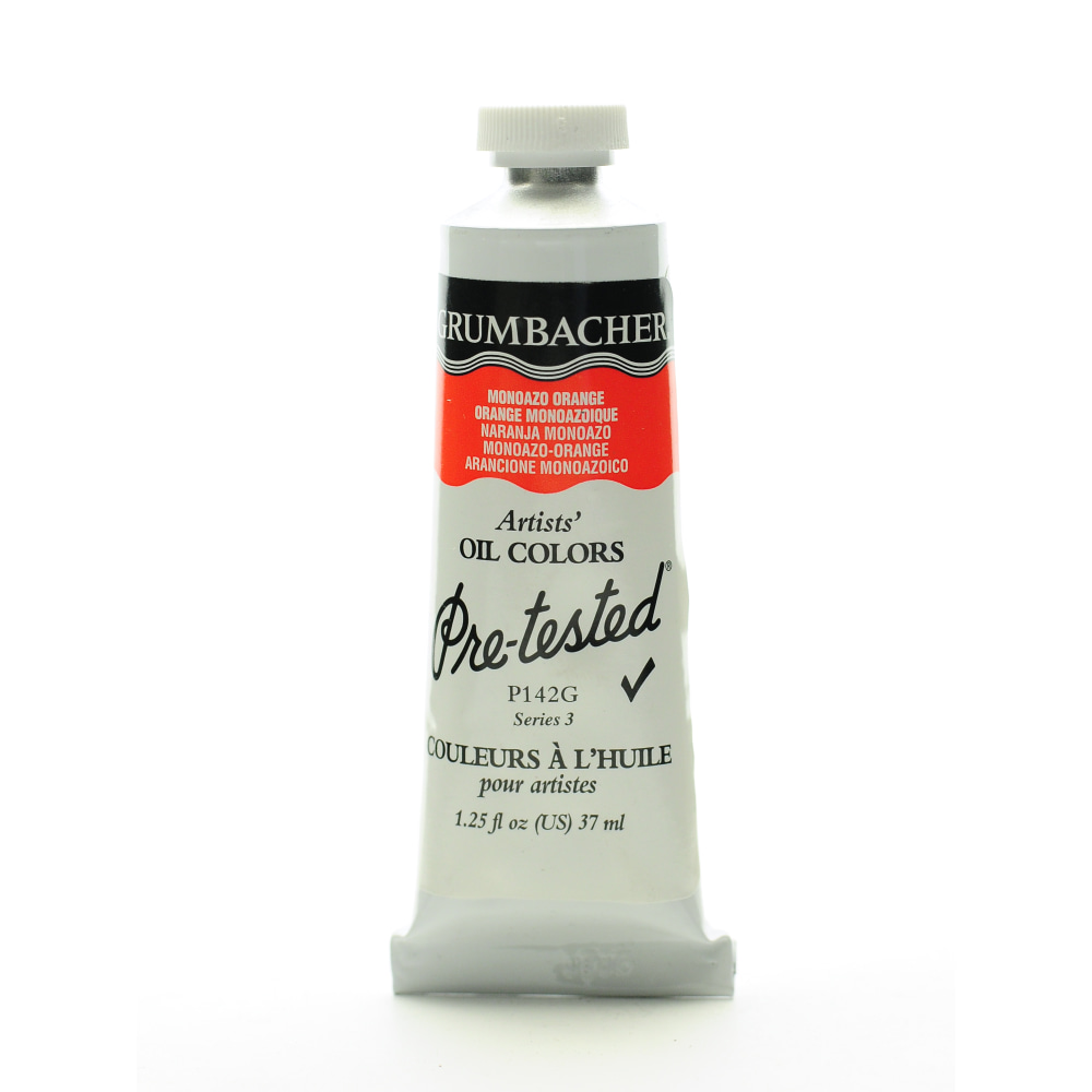 Grumbacher P142 Pre-Tested Artists Oil Colors, 1.25 Oz, Monoazo Orange, Pack Of 2 MPN:P142G-2