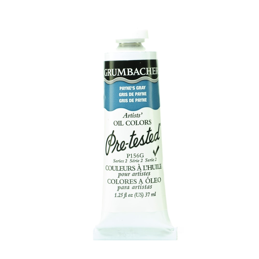Grumbacher P156 Pre-Tested Artists Oil Colors, 1.25 Oz, Paynes Gray, Pack Of 2 MPN:P156G-2
