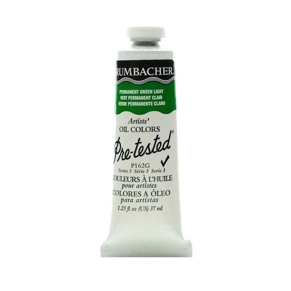 Grumbacher P162 Pre-Tested Artists Oil Colors, 1.25 Oz, Permanent Green Light, Pack Of 2 MPN:P162G-2