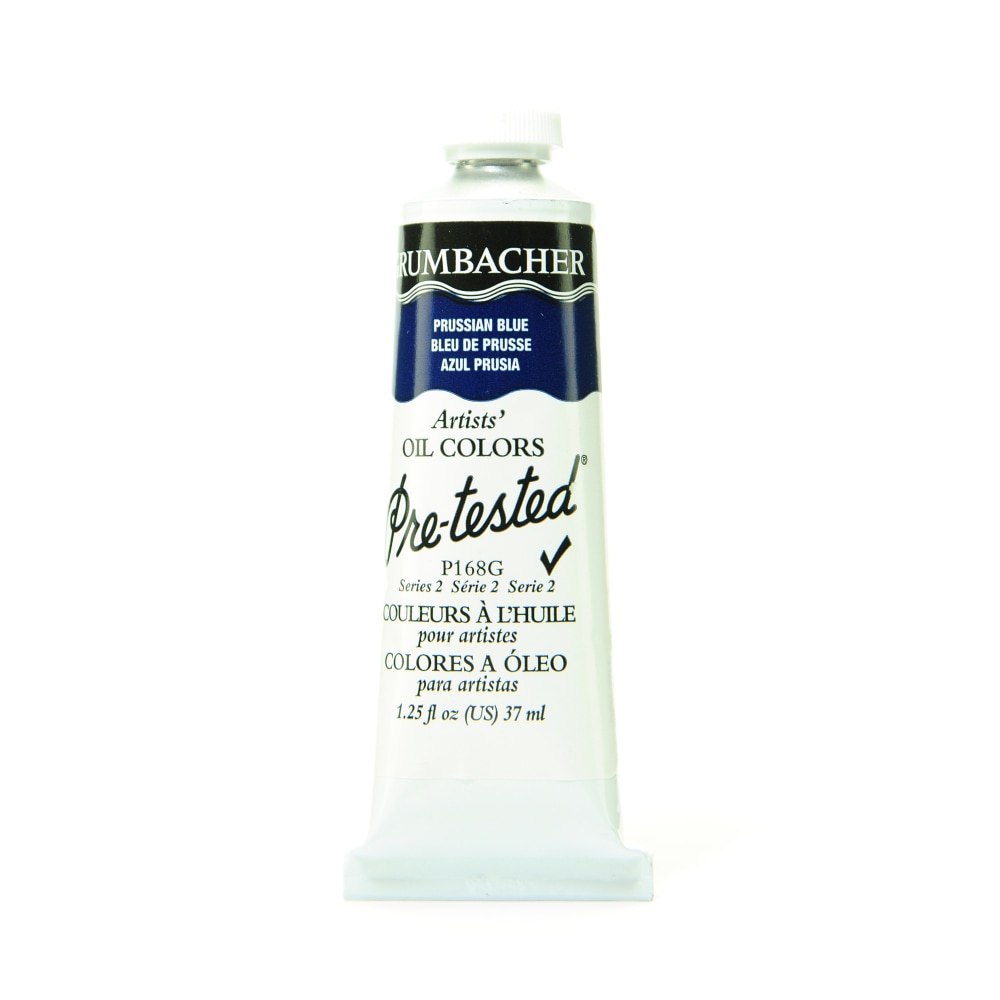 Grumbacher P168 Pre-Tested Artists Oil Colors, 1.25 Oz, Prussian Blue, Pack Of 2 MPN:P168G-2