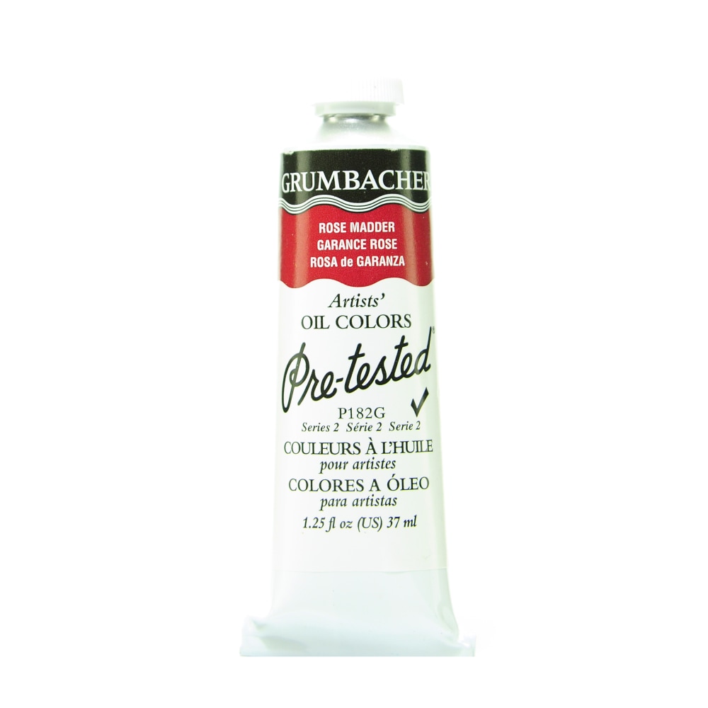 Grumbacher P182 Pre-Tested Artists Oil Colors, 1.25 Oz, Rose Madder Hue, Pack Of 2 MPN:P182G-2