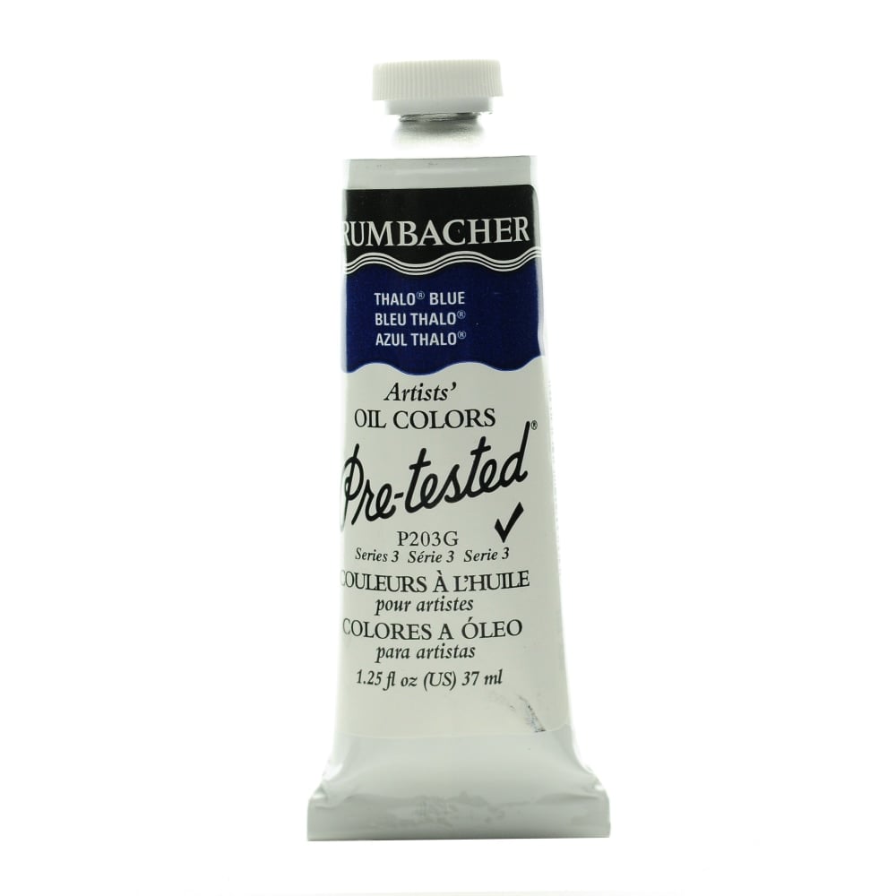 Grumbacher P203 Pre-Tested Artists Oil Colors, 1.25 Oz, Thalo Blue, Pack Of 2 MPN:P203G-2