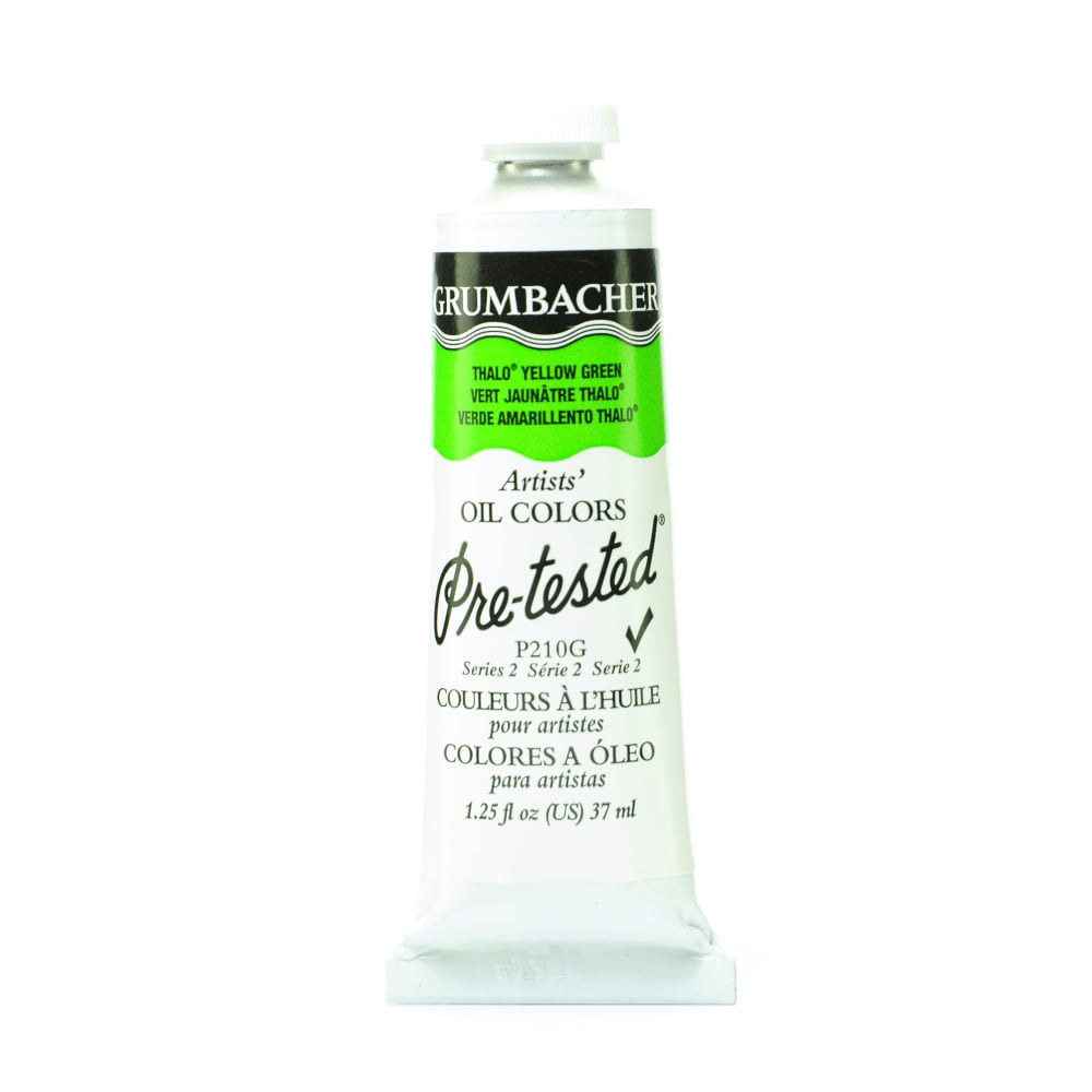 Grumbacher P210 Pre-Tested Artists Oil Colors, 1.25 Oz, Thalo Yellow Green, Pack Of 2 MPN:P210G-2
