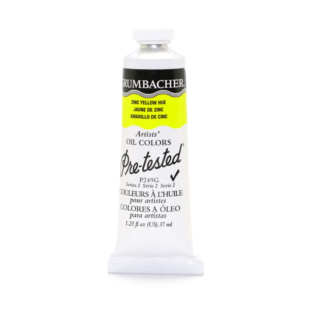 Grumbacher P249 Pre-Tested Artists Oil Colors, 1.25 Oz, Zinc Yellow Hue, Pack Of 2 MPN:P249G-2