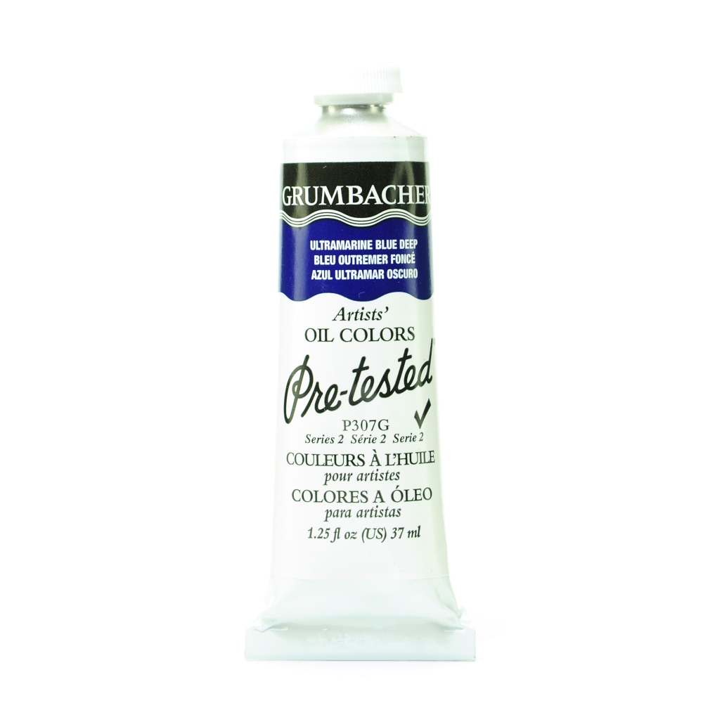 Grumbacher P307 Pre-Tested Artists Oil Colors, 1.25 Oz, Ultramarine Blue Deep, Pack Of 2 MPN:P307G-2