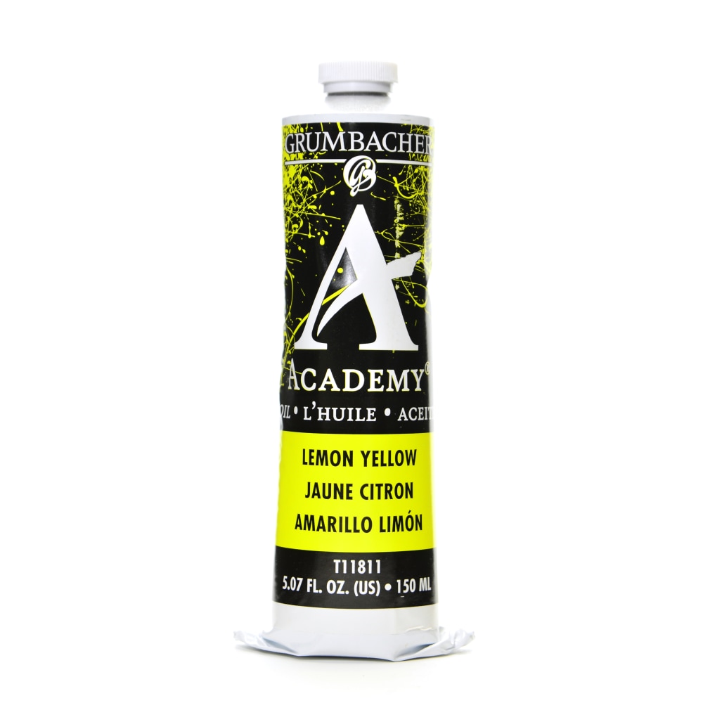 Grumbacher Academy Oil Colors, 5.07 Oz, Lemon Yellow, Pack Of 2 MPN:T118-11-2